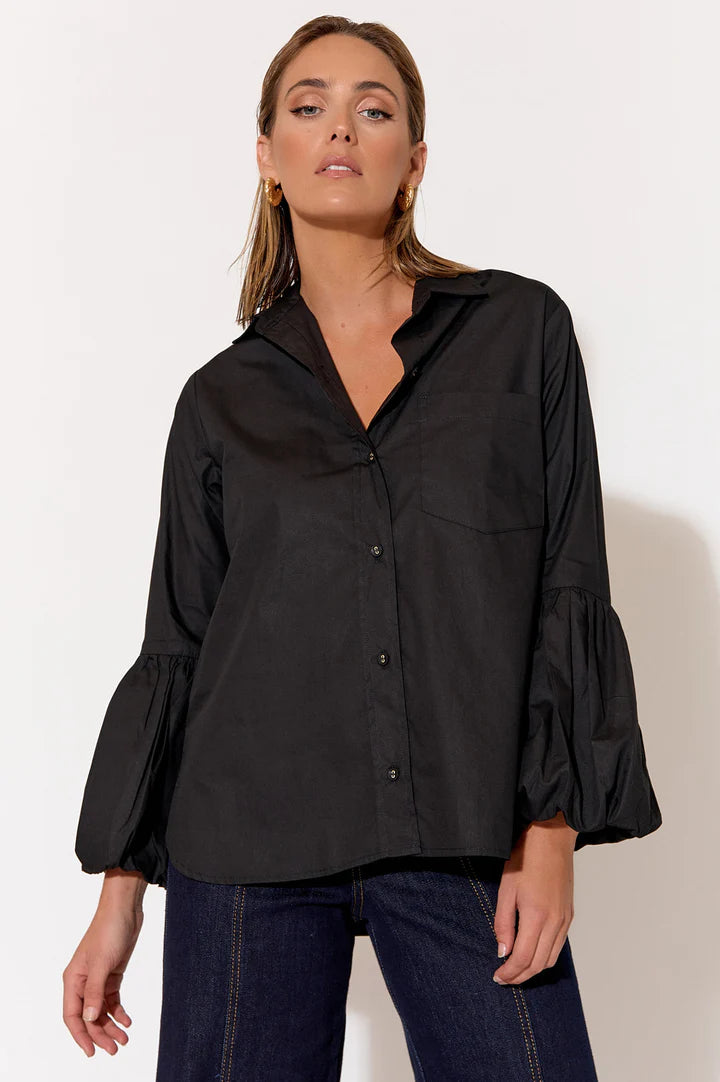 Grace Poplin Shirt - Black