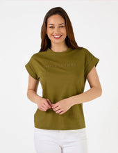 Load image into Gallery viewer, Stella and Gemma Cuff Tee - Khaki
