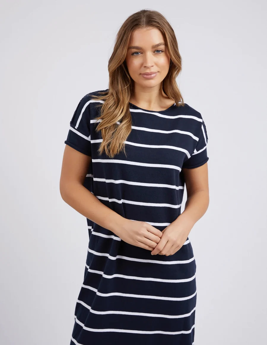 Margot Stripe Dress - Navy