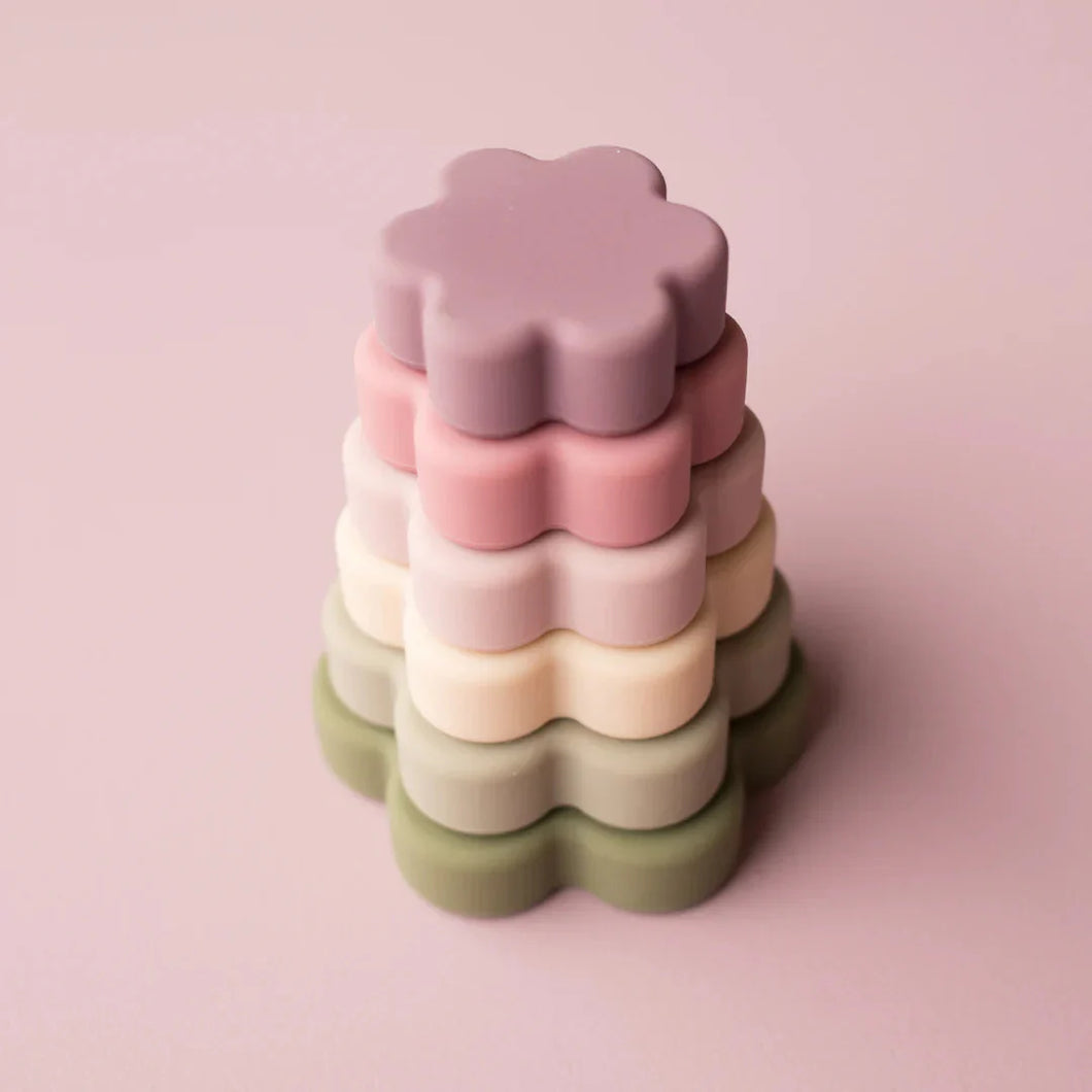 Silicone Flower Stacker Toy